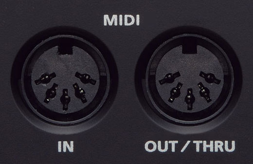 midi in out ports