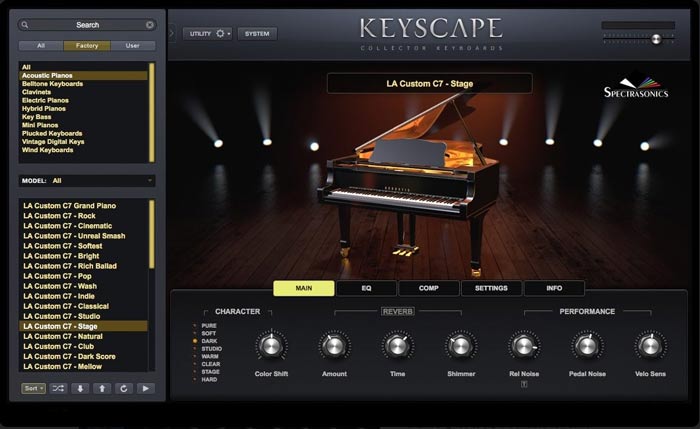 Interface Keyscape Spectrasonics