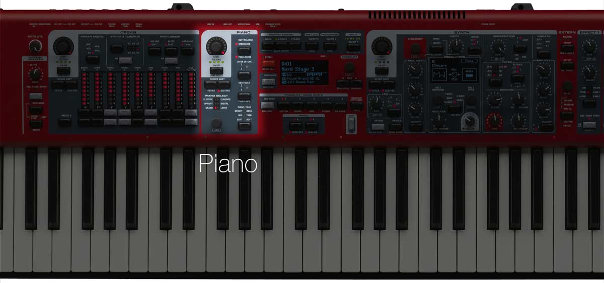 Nord Stage 3 piano section