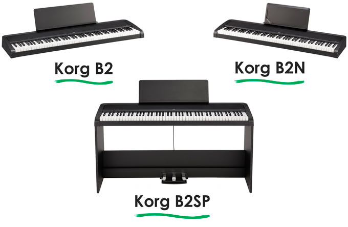 Korg B2 B2SP B2N difference
