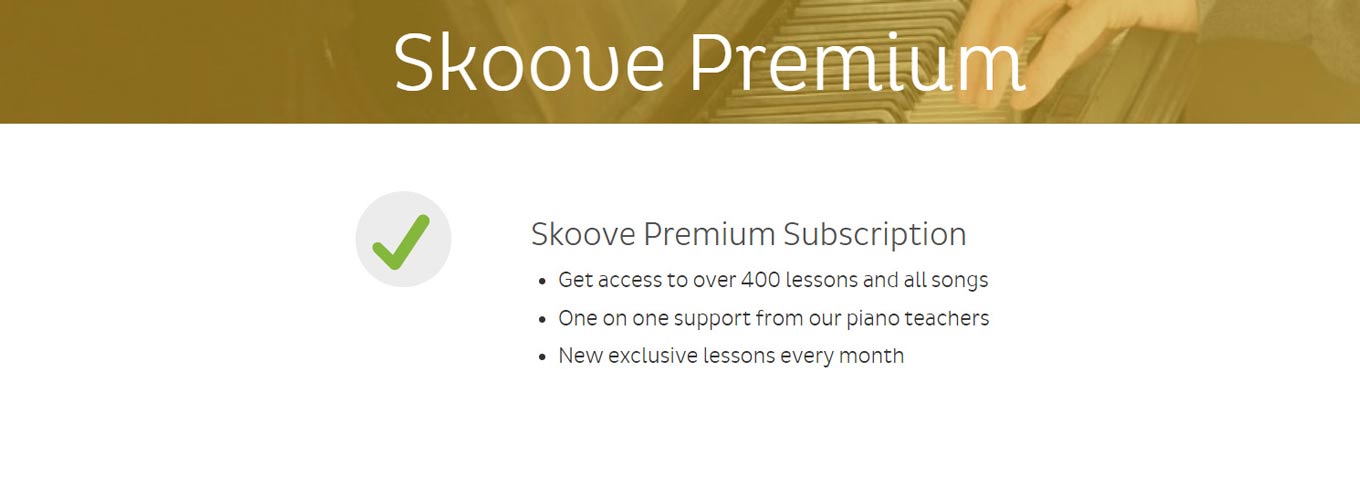 Skoove premium membership