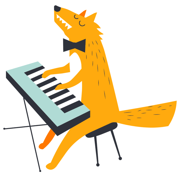 Wolf Playing Synth