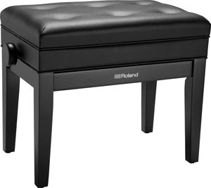 TM Black Adjustable Height Piano Bench PU Padded Keyboard Storage Seat Weight Capacity 264lbs Kunova 